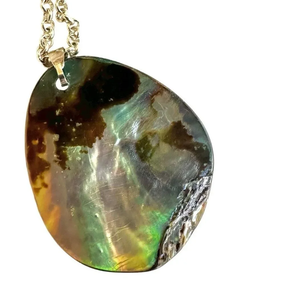 Abalone Shell Teardrop Pendant necklace